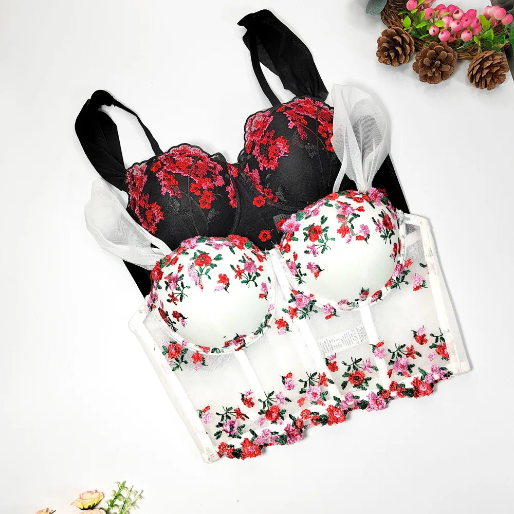 

Женский топ-бюстье из французской Марли, новая модная пикантная Верхняя одежда без рукавов, короткий корсет-бюстье, укороченные топы, женская одежда J560