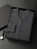 High Quality Men's 100% Cashmere Sweater Autumn Winter Thick Zippers Cardigan Casual Style Jacket Soft Warm Cashmere Knitwear 4