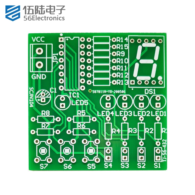 CD4511 Decoding PCB Board DIY Electronic Kit Printed Circuit Board Self Assembly and Soldering Kit electronic kit