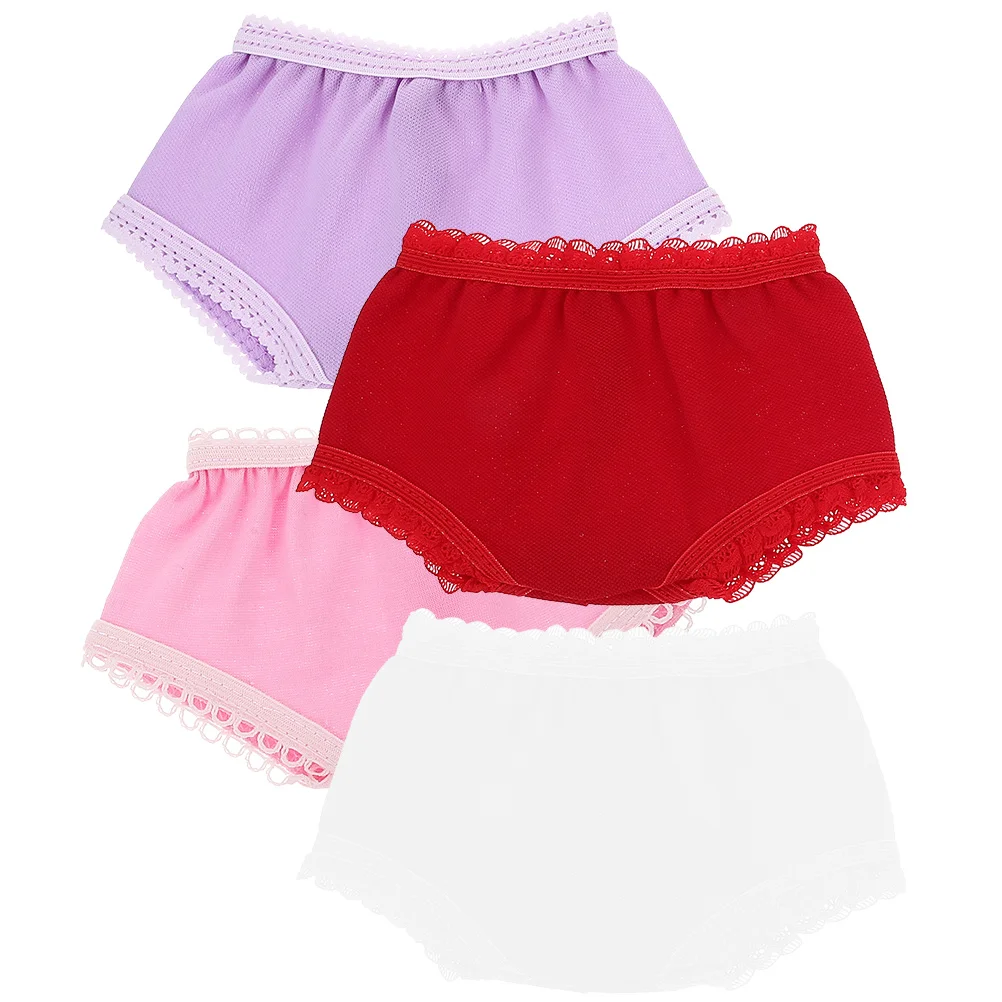 

4 Pcs 18 Inch Panties Baby Lingerie Polyester Reusable For