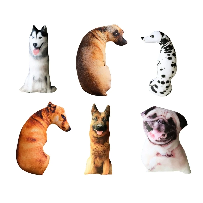 

3D Dog Head Throw Pillow and Funny Cosplay Cushion for Home