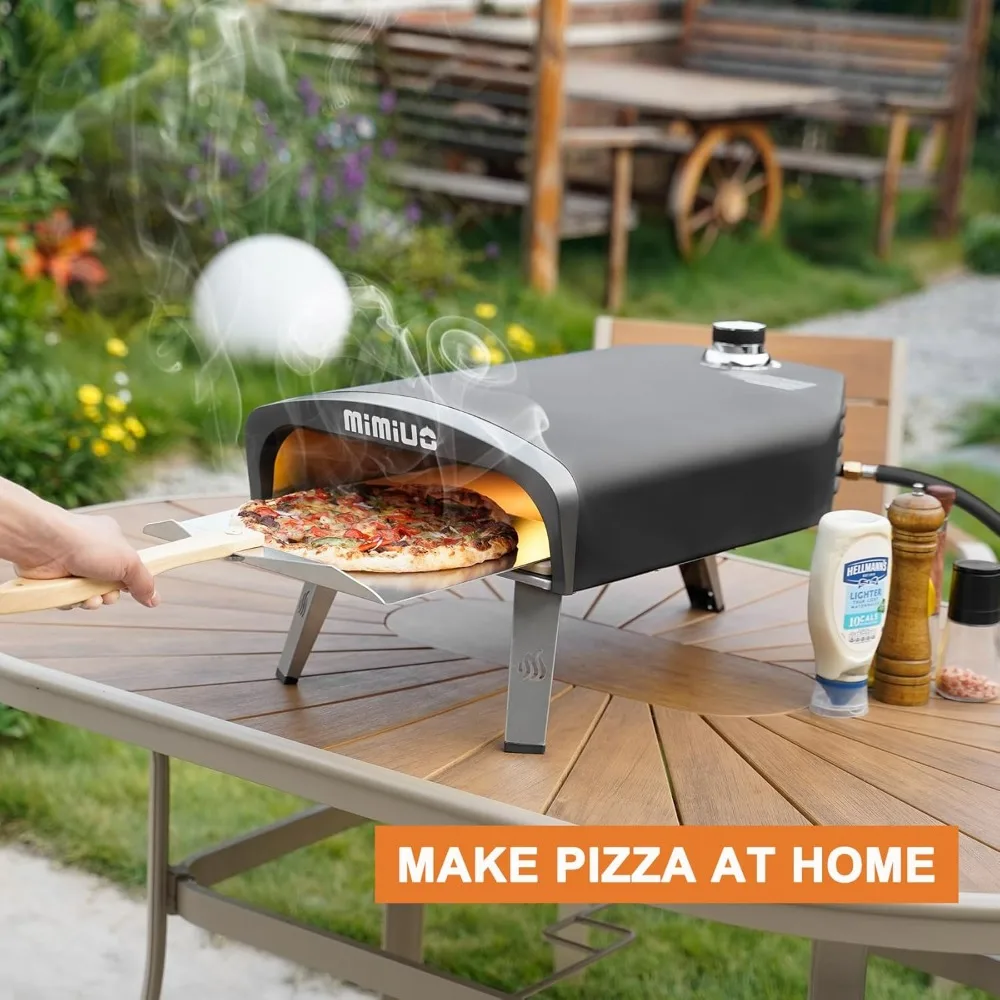 Portable Outdoor Propane Pizza Oven with 13 Stone for Professional Baking