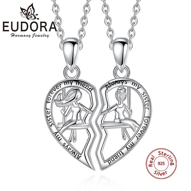 Amazon.com: Soul Sister Sterling-Silver Heart Necklaces - Always My Sister  Forever My Friend Necklace Love Heart Pendant Necklace Jewelry Birthday  Christmas Gifts for Women Sister Teen Girls Best Friend（FBA） : Clothing,  Shoes