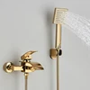 Matte Black Bathtub Faucet Waterfall Shower Faucet Wall Mounted Hot Cold Water Mixer For Bathroom Chrome Bath Shower Faucet 4