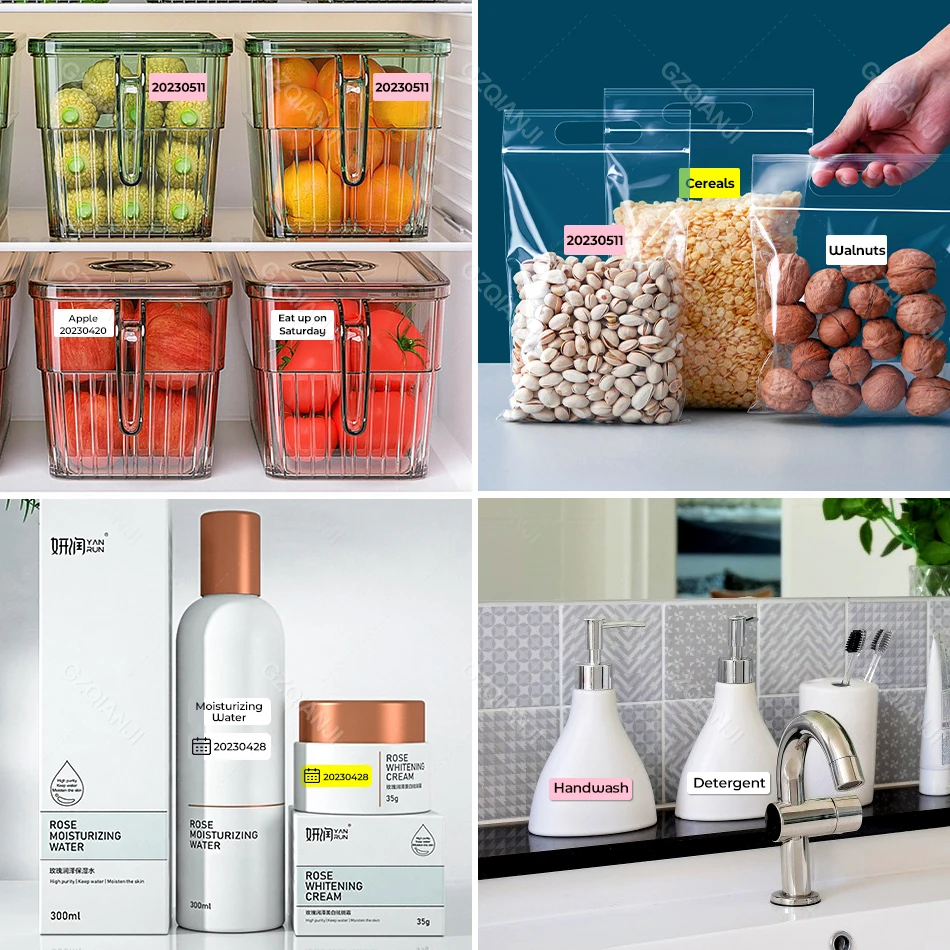 Wireless Label Printer P15 Portable Bluetooth Thermal Label Maker Handheld Mini Machine w/ Adhesive Sticker Tape Home Office Use