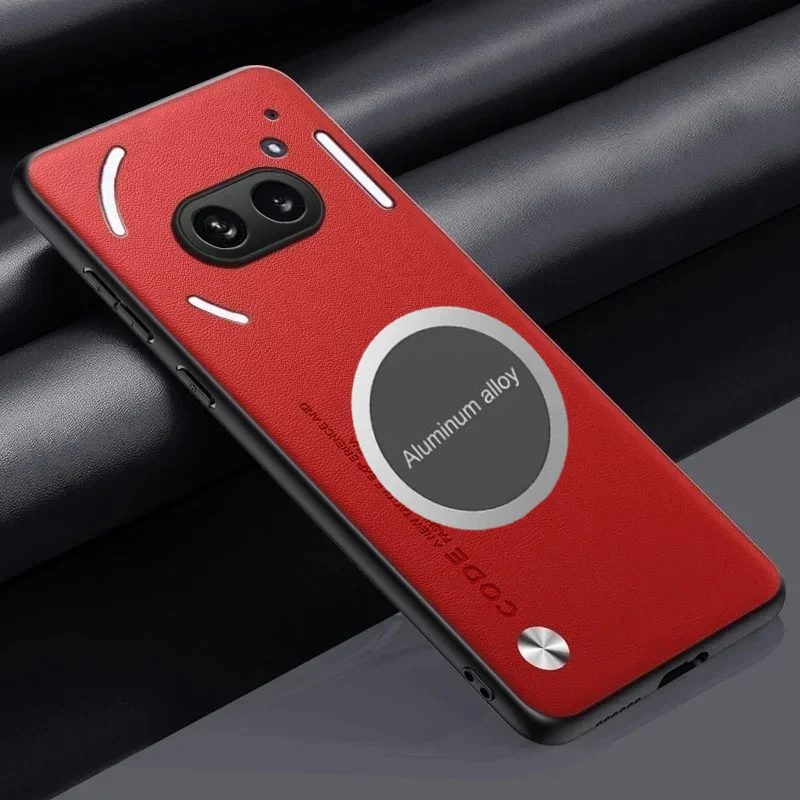Luxury Metal Magnetic Car Holder Leather Case with Carbon Fibre Protection and Skin Feel Finish
