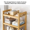 Bamboo Laundry Basket Wooden Storage Hamper With Tilt Out Basket 3/4 Tier Bathroom Rack Multi-function Laundry Hamper with Shelf 2