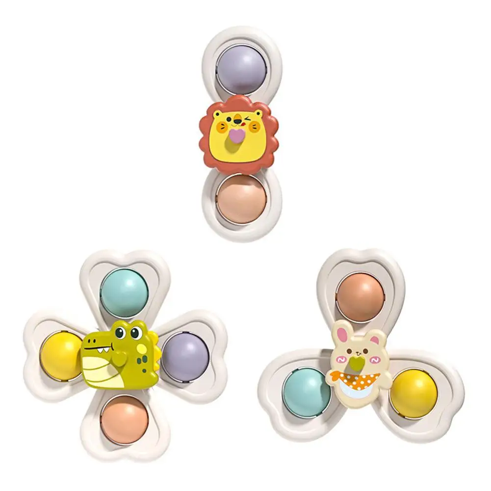 3-teiliges Saugnapf-Drehspielzeug für Babys zur Förderung der Hand-Augen-Koordination, Bade- und Reisespielzeug, Geburtstags- und Weihnachtsgeschenk – Detail 2