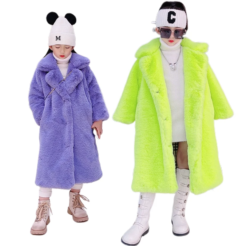 Inhzoy Baby Winterjacke Mädchen - Fell Mantel Mit Pelzkragen Warm