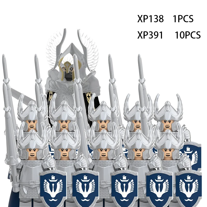 Medieval Elf Soldiers Guard Action Figures Mini Bricks Set - DIY Assemble Building Blocks Toy Collection
