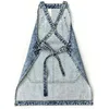 Custom logo Cotton Denim Artist Work Apron with Pockets Straps and Adjustable 3