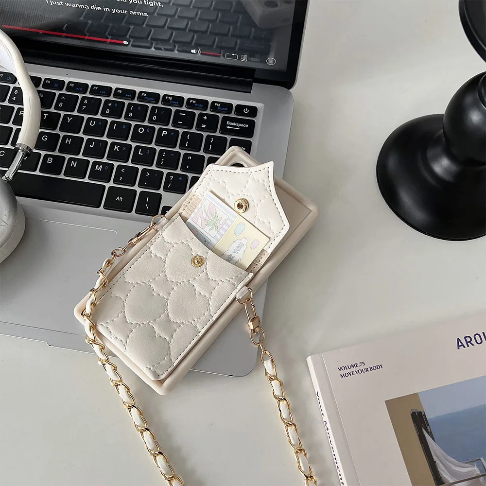 Sleek Crossbody Card Holder Wallet Case with Q Bag Design