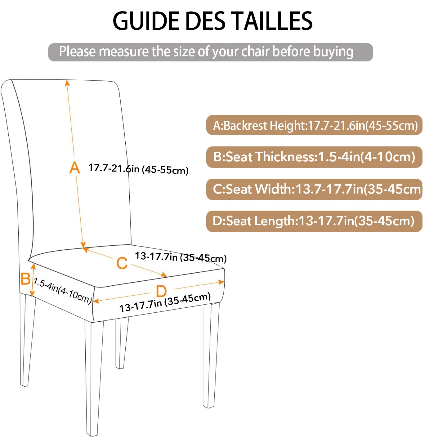 Waterproof Elastic Chair Cover for Dining Room Kitchen Wedding Hotel Banquet Restaurant Anti-dirty Seat Cover Housse De Chaise 2