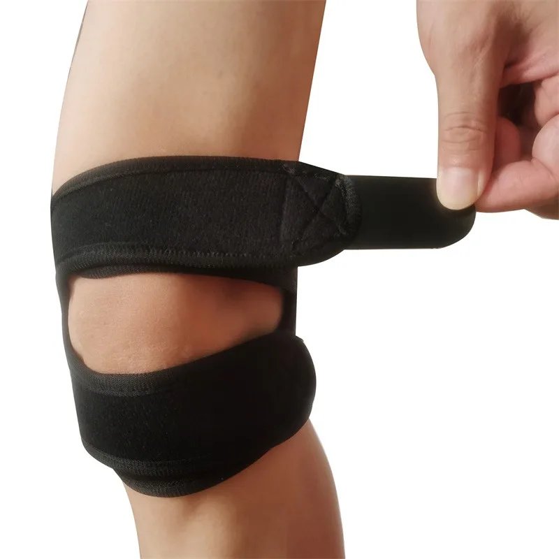 Knee Support Brace Sports Knee Pads Self Heating Knee Brace Tcare 1 PCS Sports Kneepad Double Patellar Knee Patella Tendon Support Strap Brace Pad Protector Open Knee Wrap Band Fitness Men