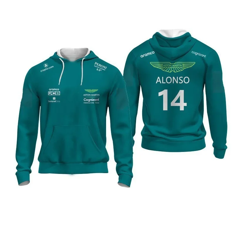 thumbnail image 1 of Sudadera con capucha Aston Racing con impresión 3D, conjuntos familiares a juego, sudadera con capucha informal, cómoda y de gran tamaño estilo hip hop, otoño e invierno, 1 of 4
