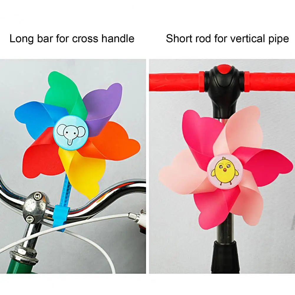 Bicycle Windmill Cartoon Colorful Tassel Fan Blade Long/Short Pole Outdoor Children Bike Pinwheel Cycling Handlebar Accessories