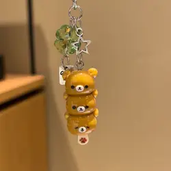 Adorable Bear Phone Charm Pendant - Kawaii Anime Keychain Accessory (1pc brown)