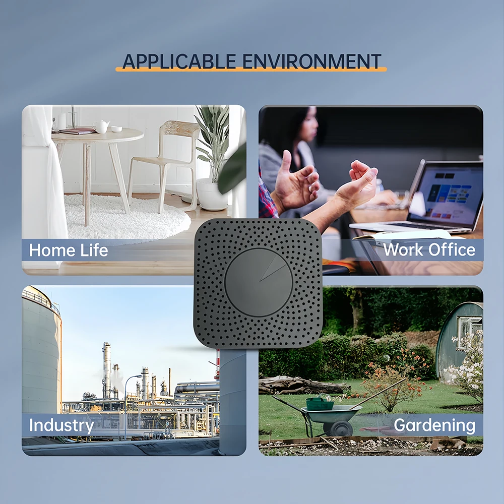 Tuya ZigBee 스마트 에어 박스 센서, 포름알데히드, VOC, CO2 온도 습도, 대기질 검사 DB 알람, 알렉사 포함, 6 인 1