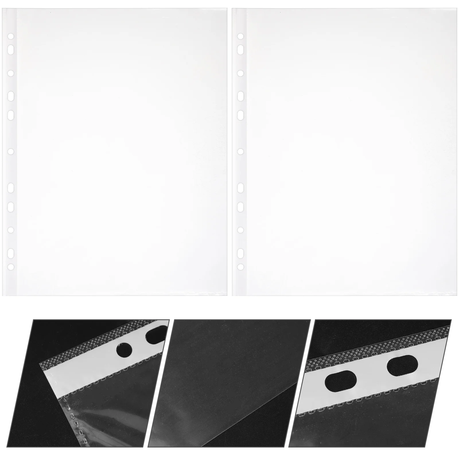 

100 Pcs A4 File Bag Binder Clear Plastic Sleeves Magazine Protector Protective Case Page Protectors Paper Pp for Binders