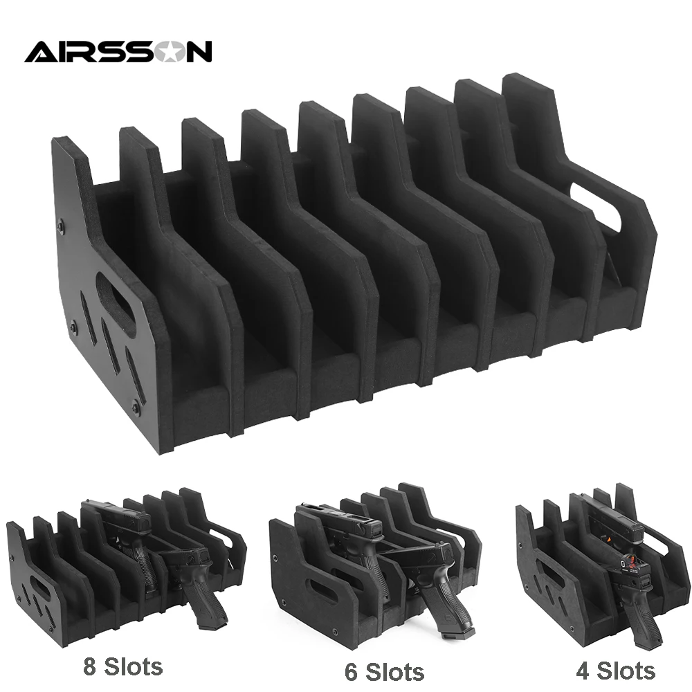 4/6/8 Slots Gun Rack Foam Pistol Rack Handgun Holders for Gun Safe ...
