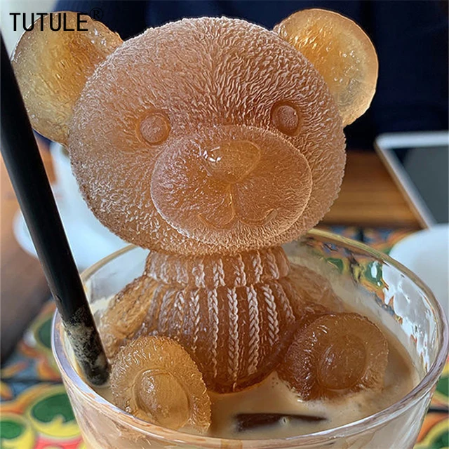 Kreatív Rajzfilm Medve Jégkocka Penész Kávé Jégmedve Tej Tea Edények Szilikon Jégrács Készítése - Image 6