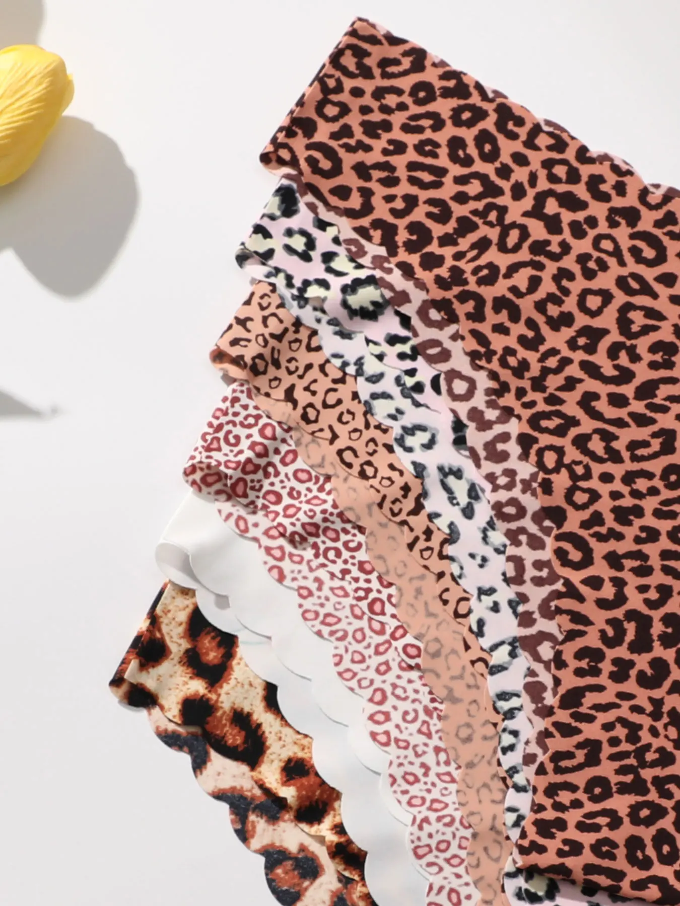 seamless leopard panty set flat lay