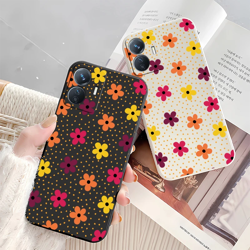 Colorful Floral Soft Silicone Phone Case Cover
