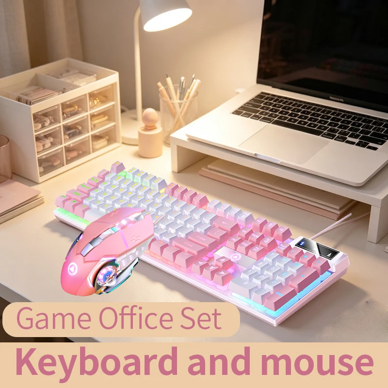 Enhanced Luminous Wired Gaming Keyboard and Mouse Set