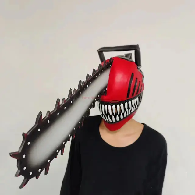 2023 Chainsaw Man Cosplay Helmet Denji Mask Chainsawman Devil Latex  Headwear Anime Figures Dress Up Props Model Halloween Gifts - AliExpress