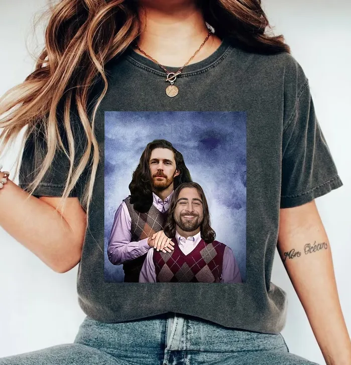 Забавная рубашка с мемом Hozier, черная винтажная рубашка Sirius, подарок фанату Hozier, вентилятор для Hp Gif