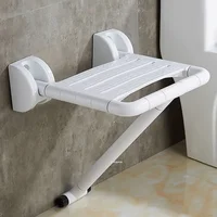 Simple Shower Chair Wall-mounted Bathroom Seats Modern Home Folding Metal Bathroom Chair Barrier-free Special Shower Room Seat 2