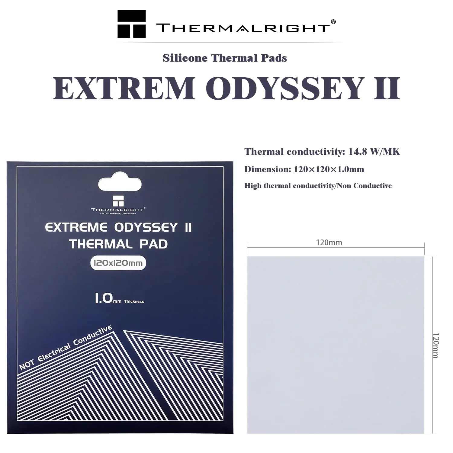 Thermalright-dissipação de Calor Silicone Pad Odyssey ii Cpu Placa Gráfica Gpu Graxa Térmica Pad Motherboard Multi-size