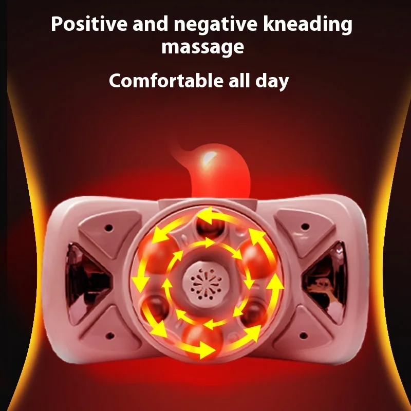 Automatic Heated Abdominal Massager Vibrating Recharge Wireless Massager Belt for Waist Back Warm Compress Slimming Massage Belt