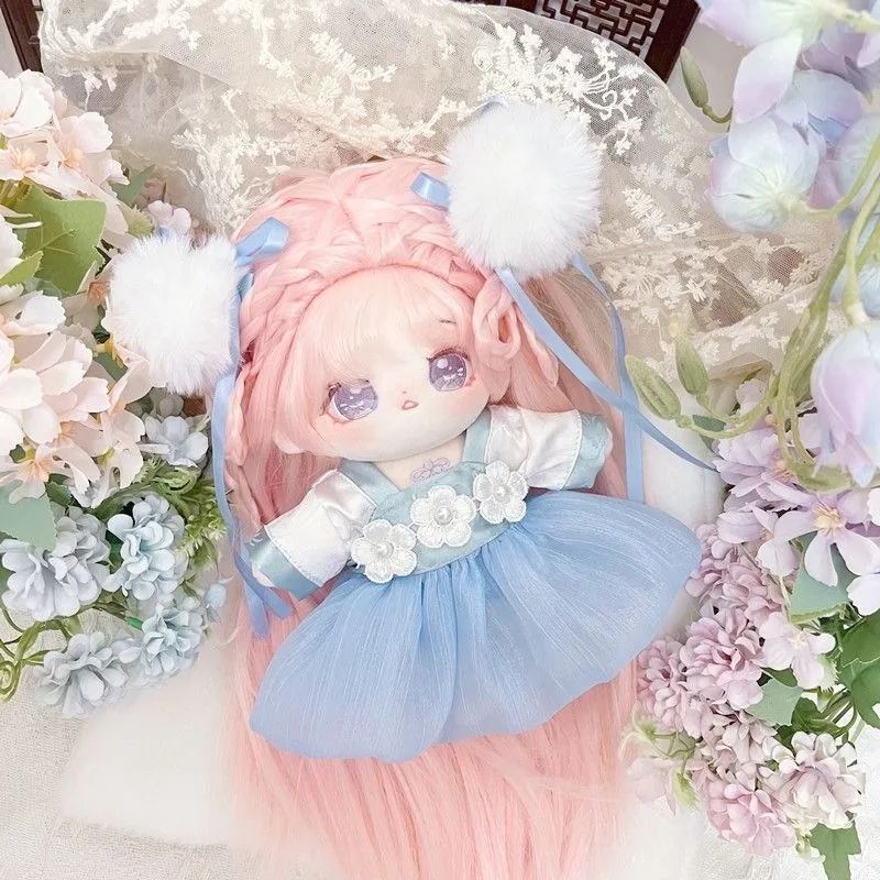 Original Design Chinese Style Hanfu Dresses Cheongsam Clothes Retro Outfit For 20cm Plush Doll Chinoiserie Costume Gift 2