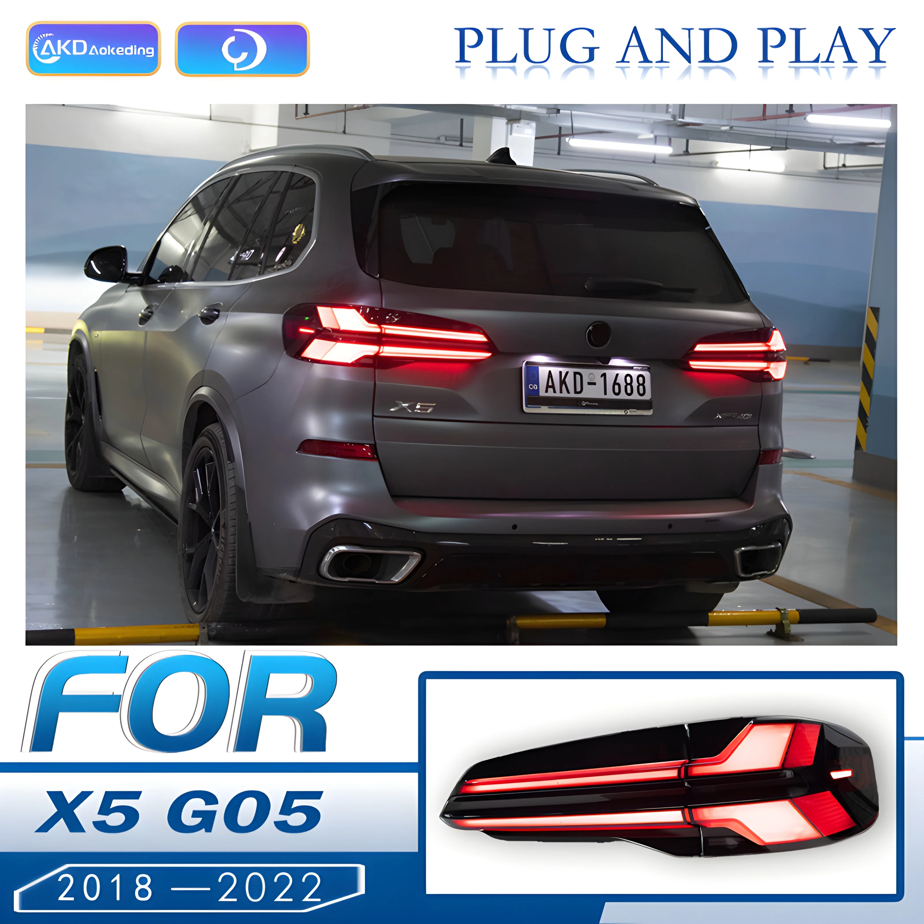 Taillights-For-BMW-X5-G05-Led-Tail-Light-2018-2022-G05-Rear-Lamp-DRL ...