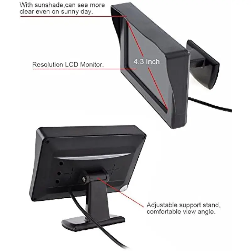 4.3in Car Display car display monitor display Easy to Install High-definition Reversing Image