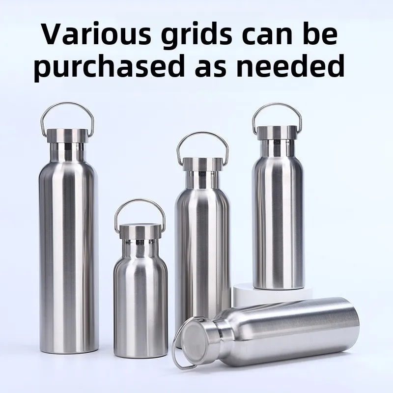 304 stainless steel large-mouth bottle mountaineering pot household vacuum thermos cup outdoor large-capacity sports water cup