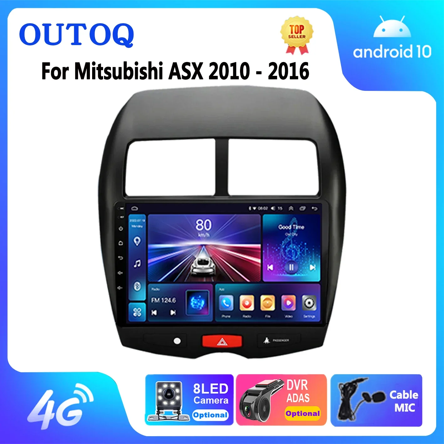 

Автомобильный радиоприемник на Android для Mitsubishi ASX 1 2010 2011 - 2016 C4 Peugeot 4008, видеоплеер, навигация GPS NO 2Din 2 Din