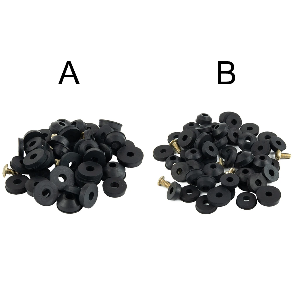 

Brand New Faucet Washer Shower Heads Accessories Assortment Brass Bibb Screws Faucet Flat And Beveled Replacement