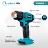 Yofidra 50-550℃ Cordless Heat Gun Wind Speed 6 Gear LED Temperature Display Industrial Home Hot Air Gun For Makita 18V Battery 2