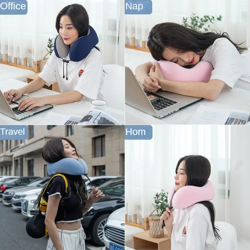 U-shaped Pillow Travel Sleeping Airplane Neck Pillow Long-distance High-speed Rail Car Neck Memory Foam U-shaped