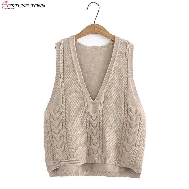 

Knitted Vest Spring and Autumn Outerwear 2024 New Knitted Women's Camisole Sweater Korean V-neck Loose and Versatile