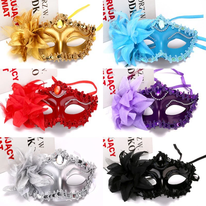 1PC Sexy Masquerade Wedding Party Mask Halloween Party Photo Booth Prop Venetian Dance Handheld Stick Mask Decoration
