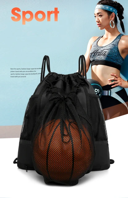 Sac à Balles En Filet - Portable, Léger (120g), Pour Basketball/football/volleyball, 25x30 Cm