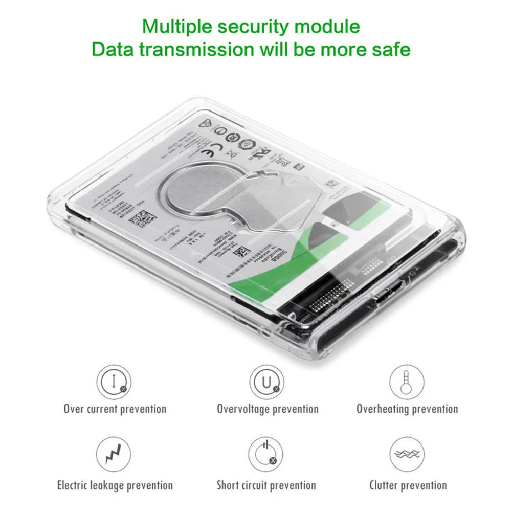 ޴  ָ Ʈ ̺ ڽ, 2.5 ġ HDD SSD ̽, USB3.1 C Ÿ  ϵ ̺ ̽, SATA Ʈ º