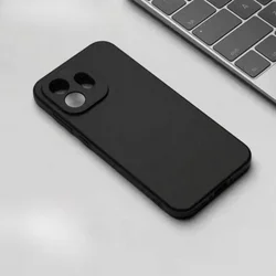 Enhanced Frosted Semi - Transparent Shockproof TPU Soft Phone Case with MagSafe Charging Compatibility for Oneplus Turbo 6V (Black)