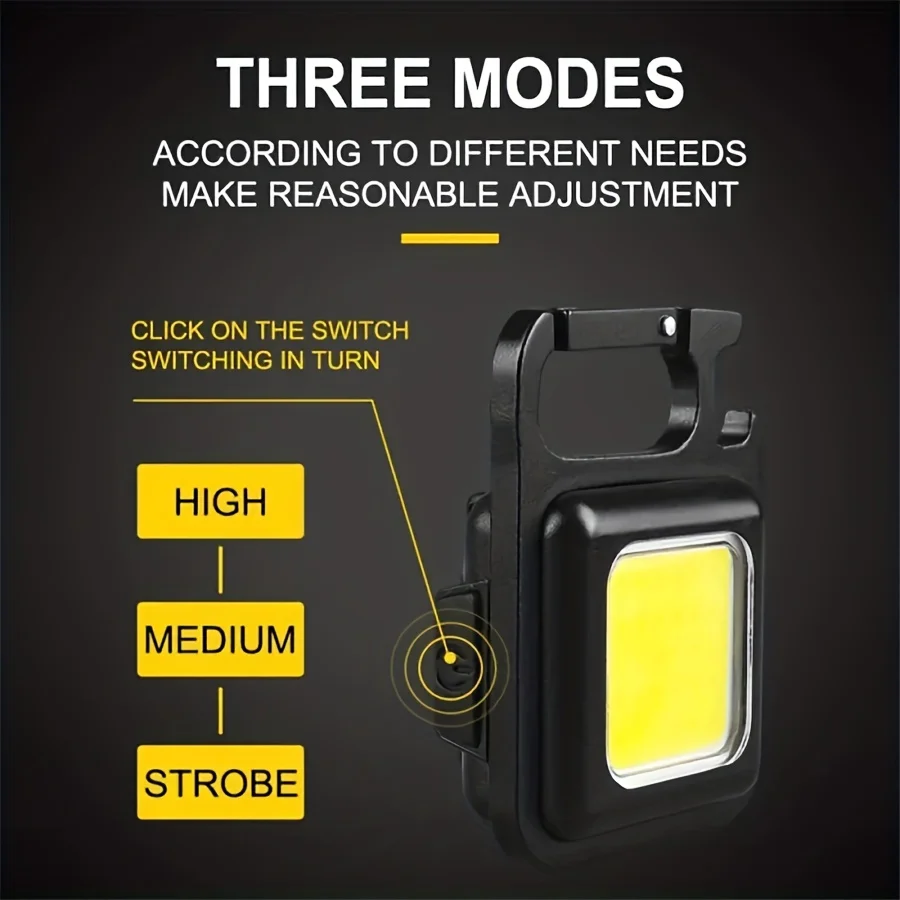 Led flashlight keychain light camping lights camping lamp 1 PC rechargeable mini flashlight