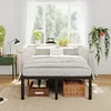 20 Inch Queen Size Bed Frame, Tall Metal Platform Base with Large Storage Space, Heavy Duty Steel Slats, Easy Assembly 4