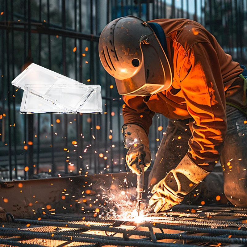 Welding Helmet Lens Welding Helmet Welding Glasses Welding tools PC lens Transparent PC material 075/1.0/1.5/2.0/2.5/3.0 Diopter Welding Helmet Mask Glass Magnifier Lens Eye-Prot