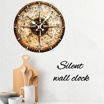 Ocean Themed Compass Wall Clock 3